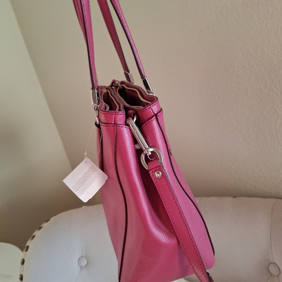 NWT COACH Crossgrain Leather Christie Satchel Shoulder Bag  Small Carryall - Picture 4 of 10